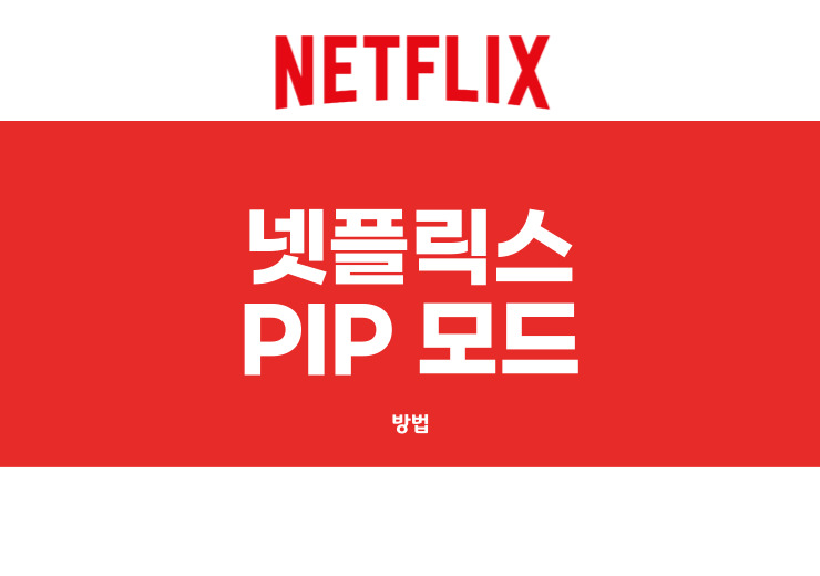 넷플릭스 PIP 모드 가장 확실한 방법 - 윤과장의 소소한 일상 이야기