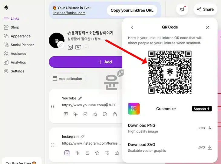 링크트리 QR 코드 확인부터 다운로드, 활용까지! 초간단 3가지 방법