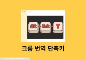 구글 크롬 번역 확장 프로그램으로 단축키처럼 바로 쓰는 방법