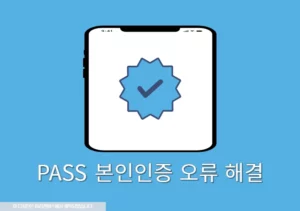 PASS 본인인증 오류 해결 방법 총정리(알림, 기기변경 등)