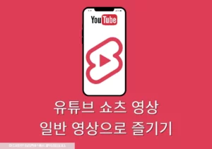 유튜브 쇼츠 영상을 일반 영상으로 보는 쉬운 방법