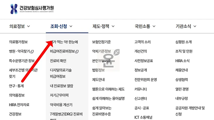 처방 받은 약 조회하는 방법