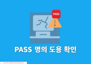 PASS 명의 도용 확인 방법, 휴대폰으로 바로 조회