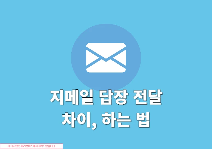 지메일 답장하는 법, 답장과 전달 차이까지 정리
