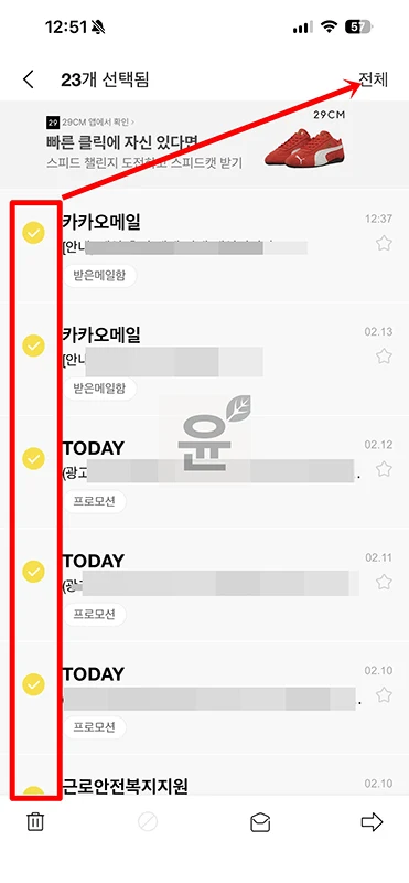 카카오메일 전체 삭제 방법, 한 번에 메일 정리하는 방법
