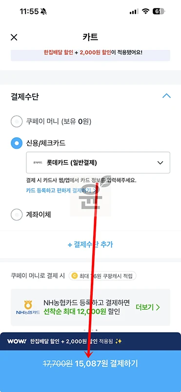 쿠팡이츠 네이버페이 결제 방법 포인트 사용 가능 여부 정리