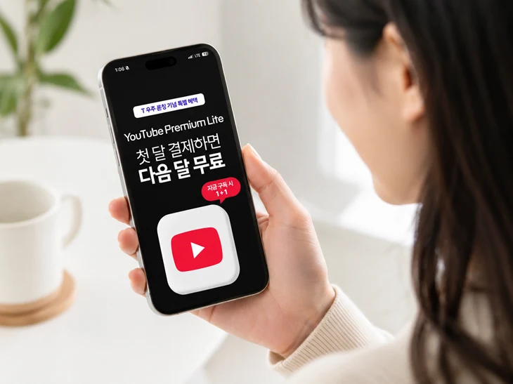 SKT T우주 유튜브 프리미엄 라이트 월 7,900원 혜택과 단점 2가지