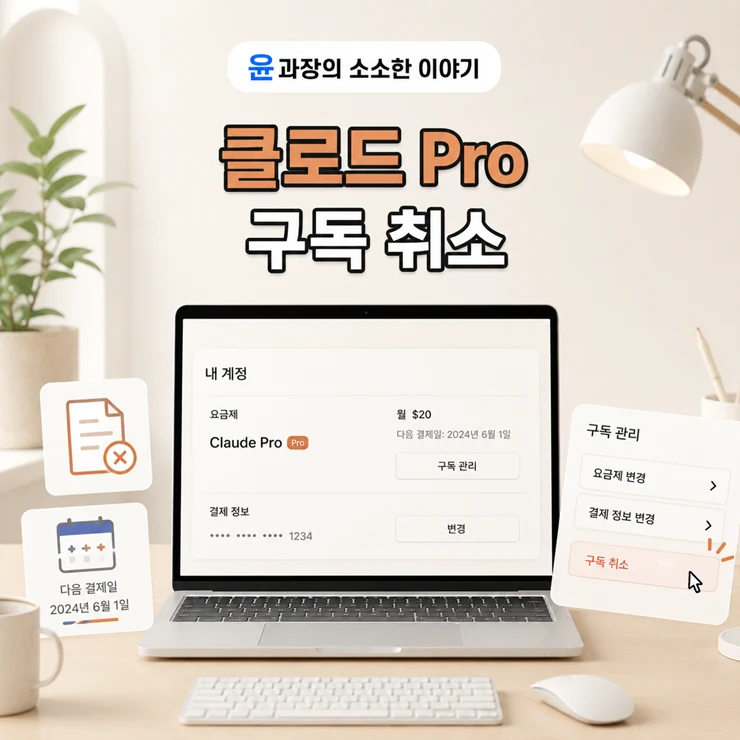 클로드 Pro 구독 취소 방법, 웹과 앱에서 해지하는 법