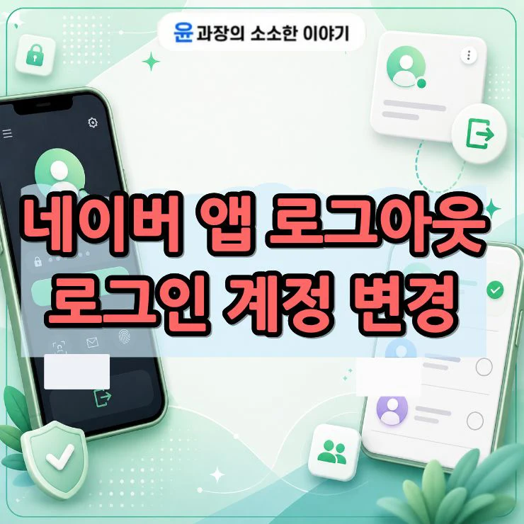 네이버 앱 로그아웃 방법 로그인 계정 쉽게 변경하기