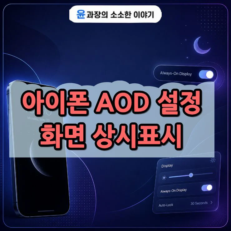아이폰 AOD 설정 방법, 화면 상시표시 켜기 끄기 정리