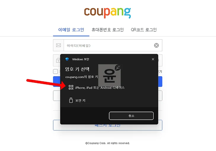쿠팡 패스키 등록 및 사용방법 비밀번호 없이 로그인하기
